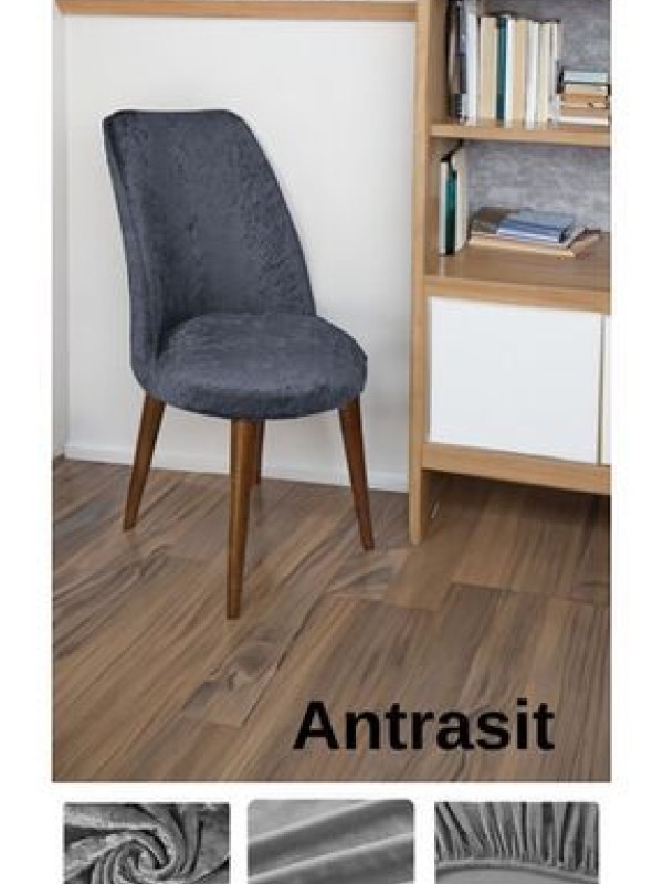 Miray TekstilYıkanabilir, Likralı , Kadife Oval Sandalye Kılıfı