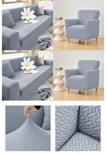 FaiendJakarlı Tuğla Desen Streç Lastikli Koltuk Örtüsü Takımı 3 3 1 1 Esnek Kanepe çekyat kılıfı