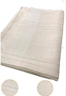 erciyesceyizMyslife Keten Kumaş Çizgili Masa Örtüsü 160*220 Cm Kahve