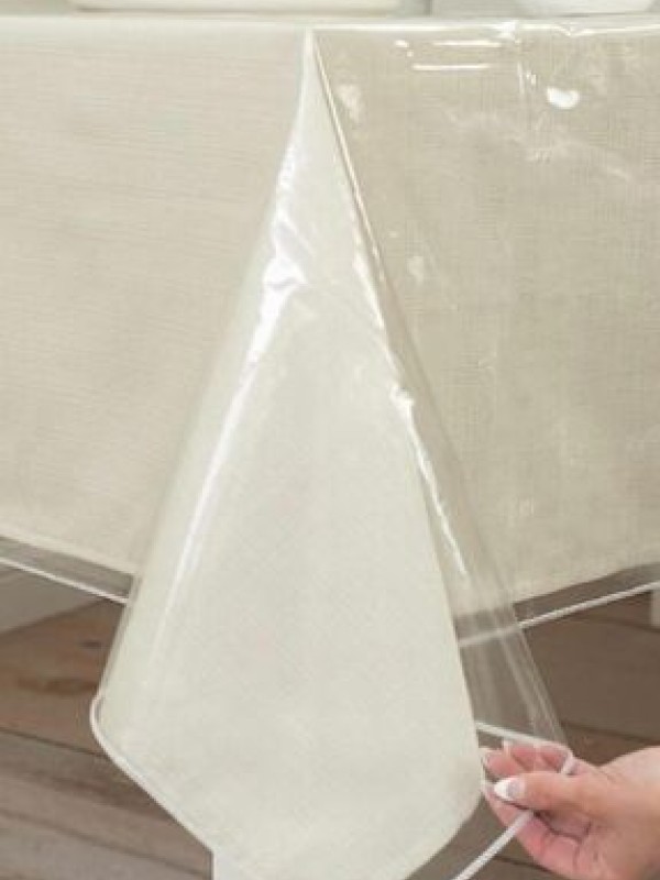 Gülce Home CollectionPvc Silinebilir Masa Örtüsü Süs Dikişli