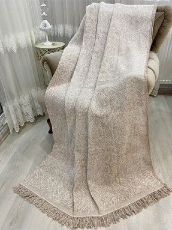 Özlü HomeLüks Pamuklu Koltuk-çekyat Örtüsü 170x220 Bej Çift Taraflı Terletmez Kaymaz Toplanmaz