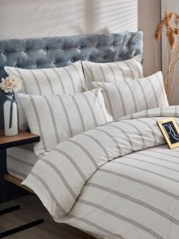 Ricco LifesAtlantis Ipliği Boyalı Organik Nevresim Takımı Çift Kişilik (ÇARŞAFSIZ)