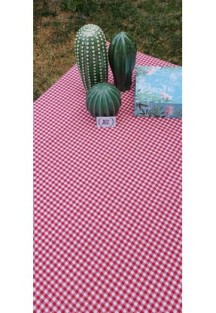 SofrabezidiyariPiti Kareli Kırmızı Masa Örtüsü, Sofra Bezi, Piknik Örtüsü Pamuk